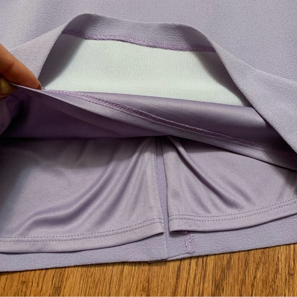 Vince Camuto Caplet Pleated Cape Collar Lilac Lavender Sheath Dress size 4 - Picture 9 of 11